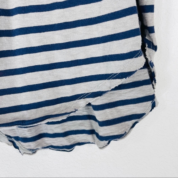 Free People tank top blue gray “wear your sparkle” embroidered striped boho - Picture 7 of 12